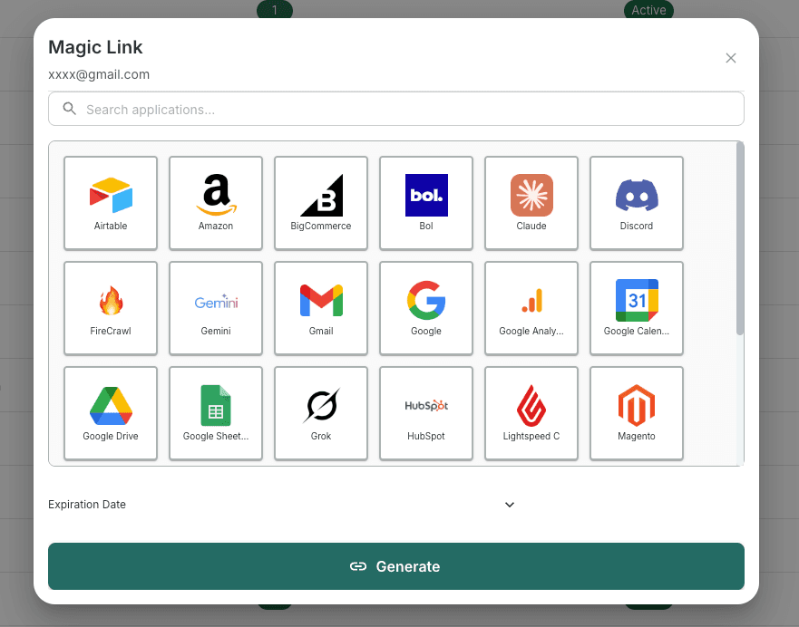 Customer-facing integration dashboard